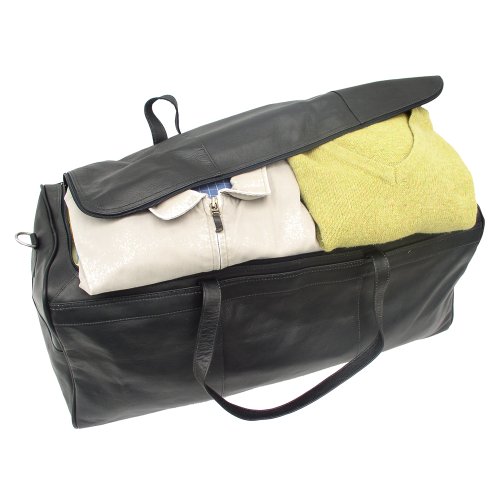 Piel Leather Traveler's Select Large Duffel Bag, Black, One Size