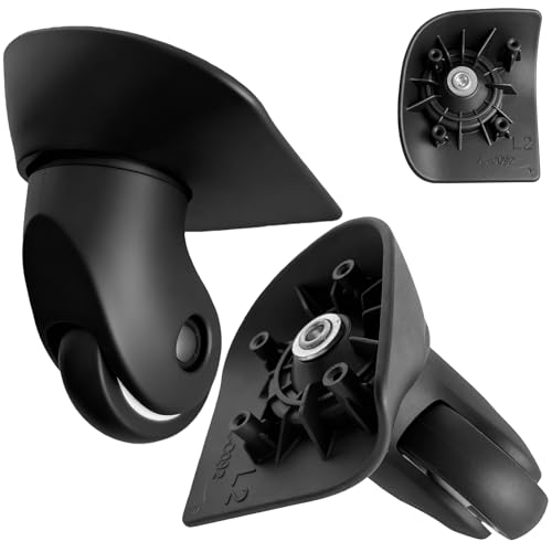 Luggage Wheels Replacement Wheel for Luggage Suitcase Repair 360° Rotating Suitcase Replacement Wheels with 4 Mounting Holes H167