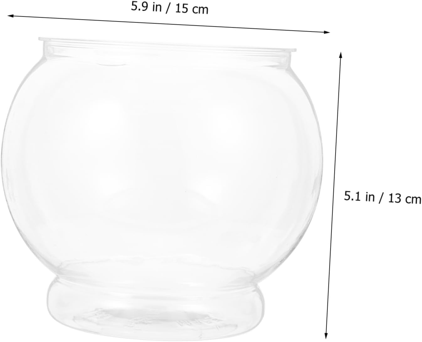 3pcs Transparent Design Fish Tank Modern Plastic Fish Bowl for Home Office Versatile Aquarium Decor Space-Saving Centerpiece