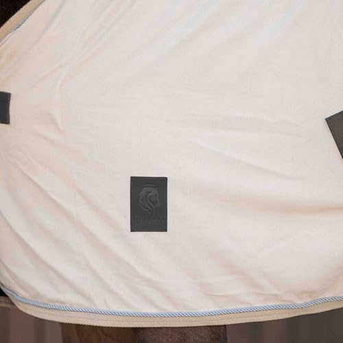 Image of Equinavia Torr Quick Dry Fleece Horse Cooler Blanket Liner with Wither Relief - Rain Cloud Tan - 78 in