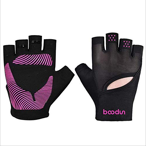 iwish - Guantes de ciclismo para mujer, Hombre, color rosa, tamaño S/M