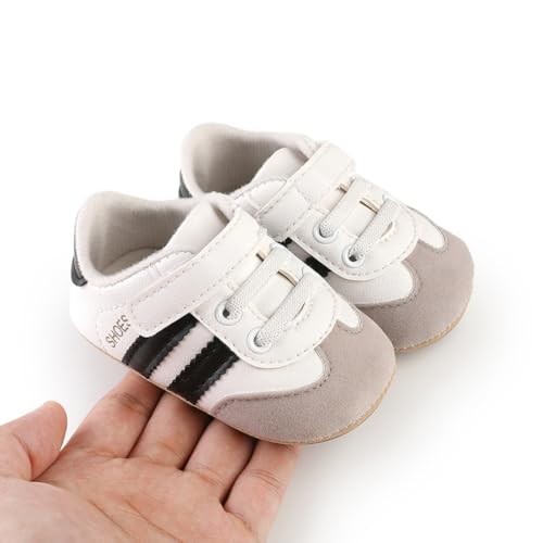 Image of Baby Boys Girls Sneakers Toddler Non-Slip Soft Rubber Sole First Walking Shoes Infant Newborn Crib Dress Shoes