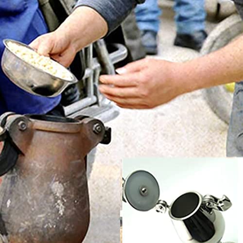 Seconda immagine THREMA Macchina per Popcorn Ad Alta Pressione, Mini Pentola per Popcorn Vecchio Stile, con Manometro, Manovella Manuale Riscaldamento Lento, per Riunioni di Famiglia