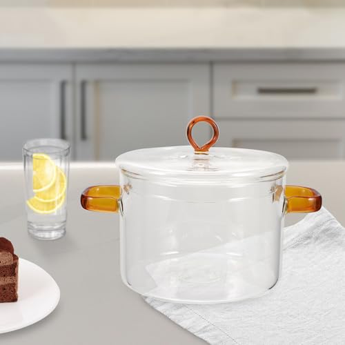 Marmite en verre borosilicate 1500 ml avec couvercle BESPORTBLE - 8