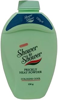 Shower to Shower Prickly Heat Powder for Women & Men - Cologne Cool, Pack of 150g Ayurvedic Powder Bottle