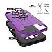 Galaxy Sky Case,Galaxy J3 2016/J3 V Case,Galaxy Express/Amp Case,Galaxy Sol Case, Jeylly Shockproof Dual Layer Armor Defender Scratch Absorbing Hybrid Rubber Plastic Phone Case Cover - Purple