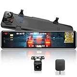 ベストアンサー GPSユニット付属 ミラー型 ドライブレコーダー 12インチ 大画面 タッチパネル搭載 12V 24V ミラー バックカメラ付きドラレコ バックカメラ付きドラレコ