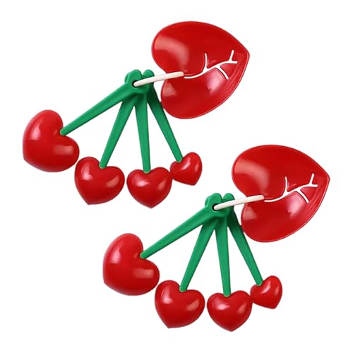 GDFHBD 2 Sets Of Cherry Measuring Spoon, Measuring Spoon, Baking Gift, Measuring Spoon Set, Food Measuring Spoon, Fruit Shape Measuring Spoon.