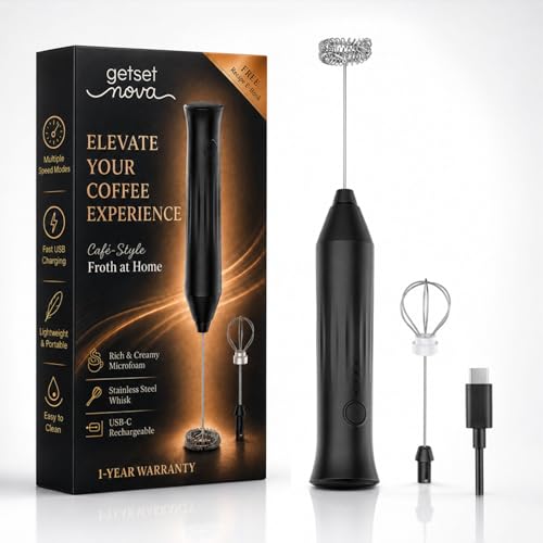 Nova Milk Frother Rechargeable, Coffee Frother WHISKER + FROTHER - Image 2