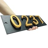 ColourTree Personalized Floating House Numbers Address Street Sign Plaque in Vertical/Horizontal, Aluminum Modern Front Door Sign - Made In USA (Custom Fonts Colors/Numbers)