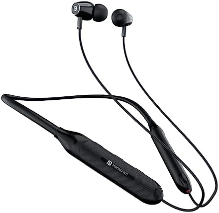 Portronics Harmonics Z7 Bluetooth Wireless in Ear Earphones with Upto 40 Hours Playback, 10mm Dynamic Driver, Gaming Mode, High Bass, IPX4 Water and Sweat Resistant, Type C Fast Charging(Black)