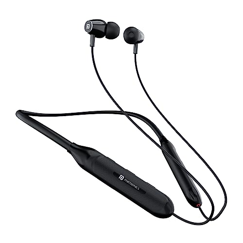 Portronics Harmonics Z7 Bluetooth Wireless in Ear Earphones with Upto 40 Hours Playback, 10mm Dynamic Driver, Gaming Mode, High Bass, IPX4 Water and Sweat Resistant, Type C Fast Charging(Black) view 1