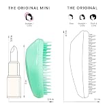 Tangle Teezer |Oryginalna mini szczotka do rozczesywania włosów, rozmiar dłoni, idealna dla dzieci i podróży, idealna do mokrych i suchych włosów, zmniejsza wypadanie, zieleń Tropicana