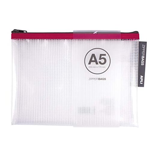APLI 17384 - Bolsa Zipper Bag A5, 1 unidad, colores surtidos