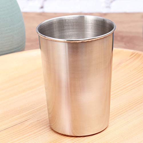 Doitool Toothbrush Holder For Bathroom, Stainless Steel Bathroom Toothbrush Tumbler Cup Home Water Cup Beverages Beer Cup (Silver, 180Ml) #TOP1