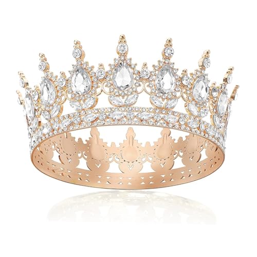 Corona Regina, Diadema Da Sposa Scintillante, Corona Compleanno, Corona di Nozze, Diadema Principessa, Diadema di Cristallo, Adatto per Matrimoni, Feste di Compleanno, Cerimonie di Laurea