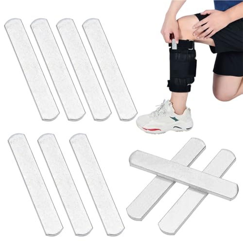 FINGERINSPIRE 10 discos de peso de acero de 150 x 25 mm, placas de acero para chaleco con peso, tiras rectangulares de hierro platino, pesas de hierro ajustables para entrenamiento de fuerza, correr
