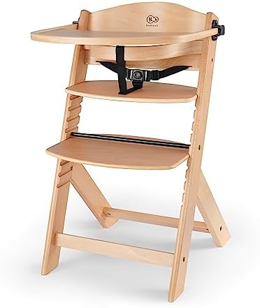 Kinderkraft Seggiolone Pappa in Legno ENOCK, Evolutivo, Multifunzionale, Sedia Ergonomica, Altezza Regolabile, Facile da Pulire, dai 6 Mesi ai 10 Anni, Naturale — foto principale