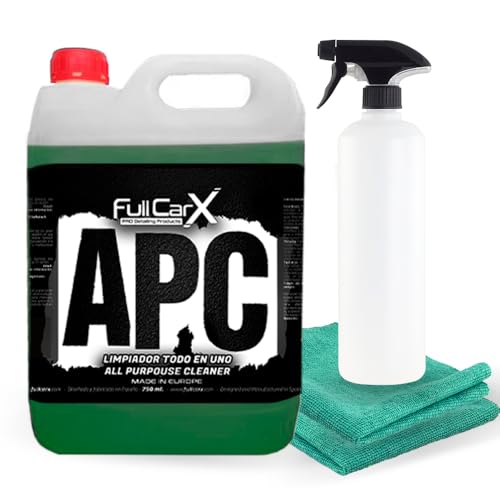 FULLCARX APC Todo-En-Uno Ultra Concentrado 5 Litros Limpiador Multiusos Coche, Diluir en Agua, Apto para Cualquier Superficie Carrocería Llantas Interior Textil Producto Limpieza Detailing Profesional