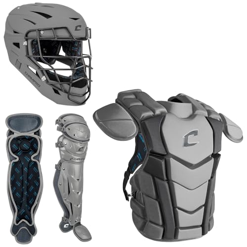 Optimus Champion Plus Catcher's Kit, Youth, Light Gray