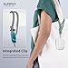 SURPHY 3 Pack Phone Wrist Strap with CellPhone Tether Tab, Cellphone Lanyard, Anti Theft Phone Strap with 2-Color Braided, Wrist Lanyard for Women and Men, Black & Green & Blue Jay