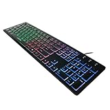 LogiLink ID0138 Beleuchtete Tastatur, USB 1.1, LED Regenbogen-Hintergrundbeleuchtung schwarz