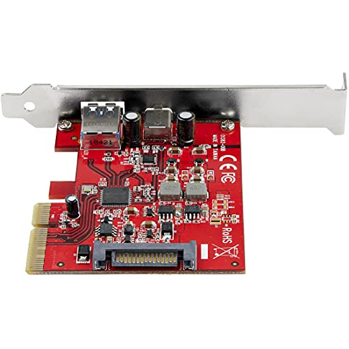 Image of StarTech 2-Port 10Gbps USB-A & USB-C PCIe Card, Windows, TAA (PEXUSB311AC3)