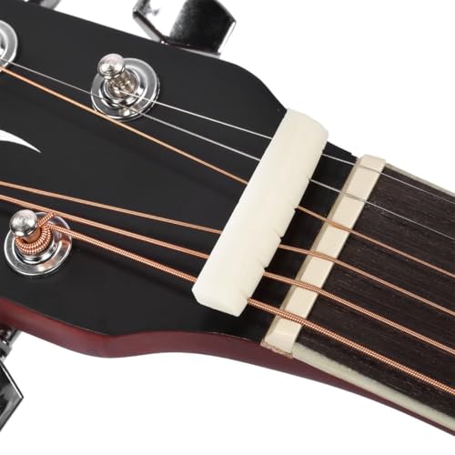 ZORVYN 2 pièces Ensemble de Sillets de Tête et Chevalet en os de buffle, Pièces de Guitare pour Cordes, Compatible pour Sillet Guitare Classique et Folk, Cordes Guitare Classique et Folk – vue 3