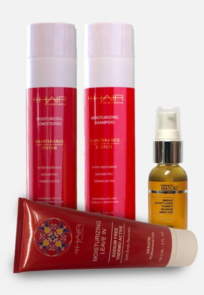 4Hair Cosmetics Shampoo and Conditioner Set, Fresh...