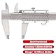 Spurtar Messschieber 150mm / 6 Zoll Schieblehre Messschieber Analog für Durchmesser Tiefe Schritt Messgenauigkeit: 0.02mm / 0.001’’ für Haushalt DIY Schmuck Holzbearbeitung