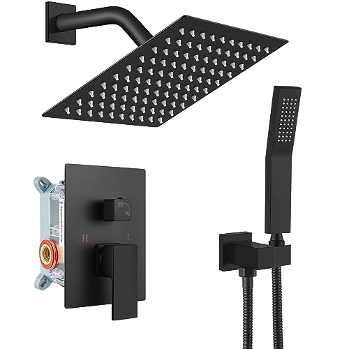 gotonovo Rainfall Bathroom Shower System Rain Shower Head and Handle