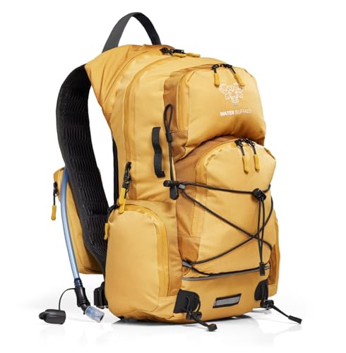 Sherpa Hiking Hydration Backpack – 22L Hiking Backpack with Water Bladder, Phone Compartment, Waterproof Zippers & Trekking Pole Holders