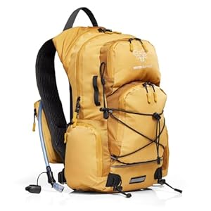 Water Buffalo Hydration Backpack – Sherpa 22L Hiking Backpack with Water Bladder – Water Backpack for Hiking with Waterproof Zippers, Phone & Pole Holders