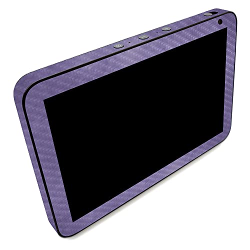 Image of MightySkins Carbon Fiber Skin Compatible with Amazon Echo Show 8 (Gen 2) - Purple Airbrush | Protective, Durable Textured Carbon Fiber Finish | Easy to Apply
