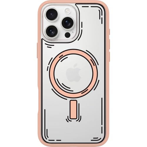 Image of OtterBox iPhone 16 Pro Max Symmetry Series Clear Case - Doodle Cover - Ultra-Thin, Sleek iPhone Case, Sketch-Style Design