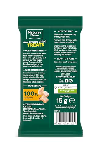 Natures Menu Raw Freeze Dried Treats - Chicken - 20 x 15g, 15 g (Pack of 20) - Image 2