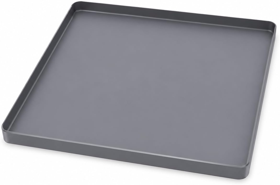 Silicone Washer Dryer Top Mat, 27 x 27 in, Raised Lip