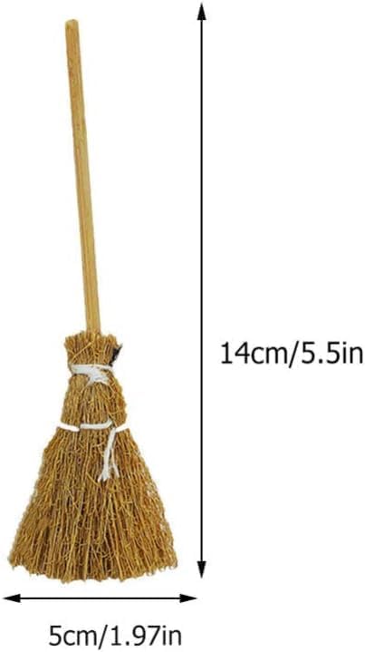 10Pcs Witch Broomstick Set, Miniature Broom Props, Fairy Decoration, Cinnamon Broom, Sweeping Tools, Angle Brooms Dollhouse Accessories - Image 2