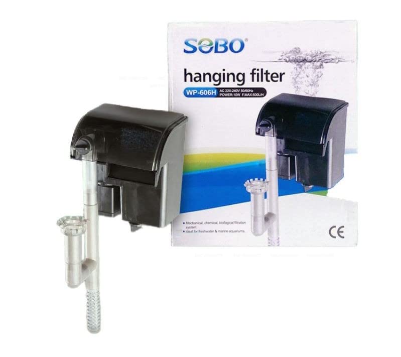 VAYINATOSobo Hanging Aquarium Filter Pump (Wp-606H | 8W | 400L/H) Black by Petzlifeworld