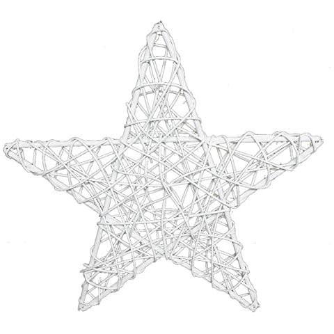 KeKeandYaoYao Rattan Vine Star Shape Christmas Tree Decoration Accessories Diy Christmas Birthday Party Crafts Decoration 20cm Cover