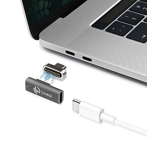 Magnetic USB Type C Adapter, USB C Connector Aluminum with LED Indicator for MacBook Pro/Air, 2019 iPad Pro, Pixelbook, Dell XPS and More Type C Device-Support 100W PD Charging, 10Gbp/s Data Transfer Magnetic USB Type C Adapter, USB C Connector Aluminum with LED Indicator for MacBook Pro/Air, 2019 iPad Pro, Pixelbook, Dell XPS and More Type C Device-Support 100W PD Charging, 10Gbp/s Data Transfer