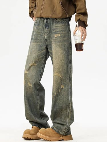 Men's Jeans American Vintage Wide-Leg Casual Pants4