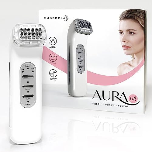 Aura Lift Skin-Tightening Device for Face, Neck, and Body — Lifting and Tightening Skin, Professional Home-use Anti-Aging & Non-invasive Skincare Machine, Cordless and Portable