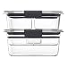 Rubbermaid Brilliance Food Storage Container, Salad and Snack Lunch Combo Kit, Clear, 9 Piece Set 1997843