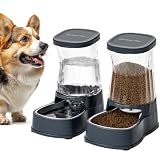 Gardner Pet Distributeur Eau Chat Chien Automatique Ensemble Gamelle INOX 3.85L Gris