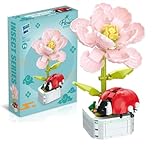 wokepeek Flower Building Bouquet Set, Flower Building Toys, Building Blocks Flower Brick Toys Creative Project for Home Room Decor Christmas Birthday