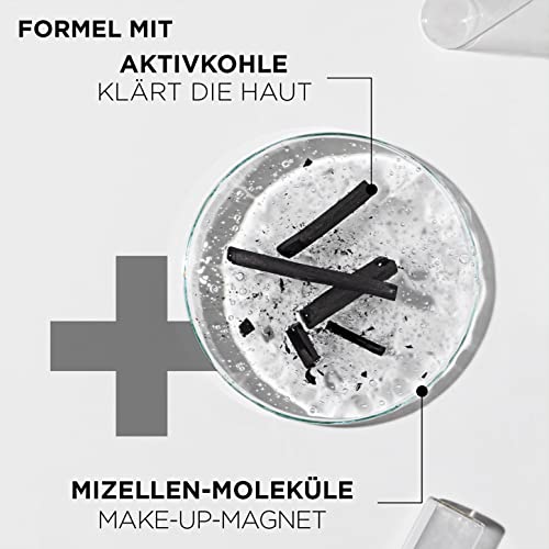 Garnier Mizellen Gesichtswasser mit Aktivkohle für sanfte Reinigung