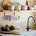 Tumbler Lid Organizer, Horizontal Tumbler Lid Storage Hook Up to 10 Lids, Space Saving Cup Lid Holders Under Cabinet Tumbler Lid Hook for Kitchen Organizer and Storage,Hanging Paper Towel Rack Hanger