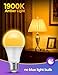 Sleep Light Bulb, Amber Light Bulbs for Sleep Therapy, Blue Light Blocking, 1900K Dim Light Bulbs 60W Equivalent, Mood Soothing Light, E26 A19 Warm Light Bulbs for Bedroom, Nursery, 2 Pack