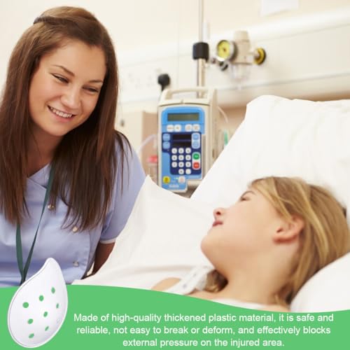 OUDQFCJ 4 Stück Augenschutz nach Operationen, belüftet, Augenklappe (Transparent)